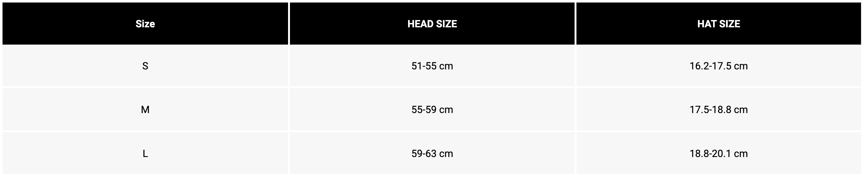 Fox Racing size chart