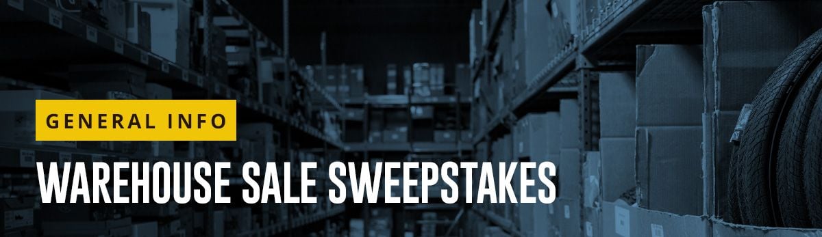 Bike Tires Direct Warehouse Sale Sweepstakes